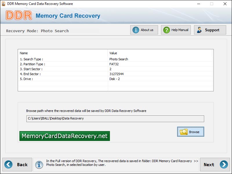 Screenshot of USB Hard Drive Undelete Software