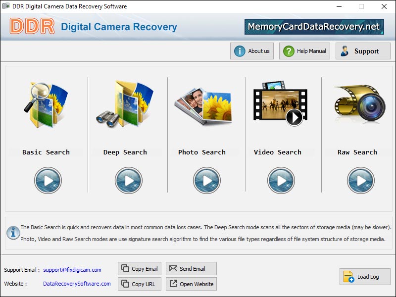 Screenshot of Camera Card Data Recovery 5.3.1.2