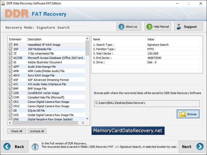 Screenshot of Fat Data Recovery