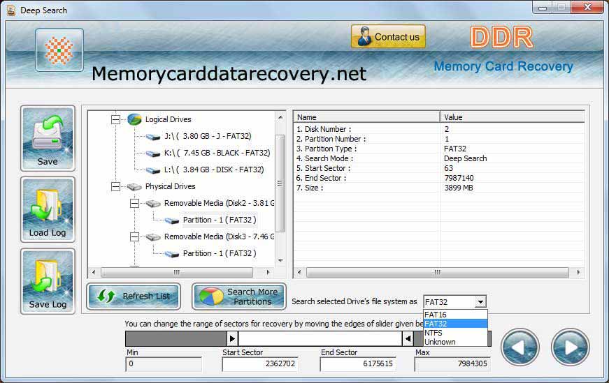 Screenshot of Memory Card Freeware 5.3.1.2