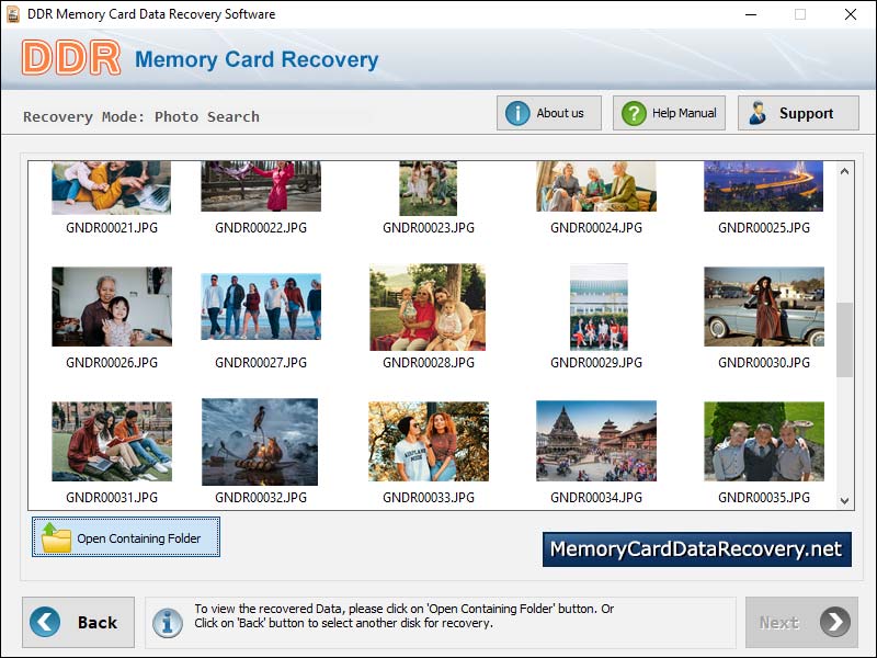 Screenshot of Memory Card Freeware