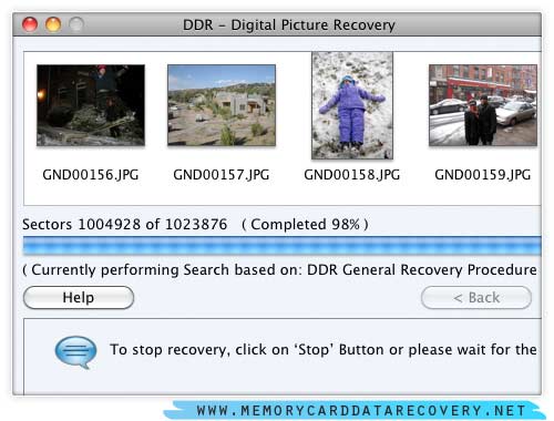 Screenshot of Mac Digital Picture Recovery 5.3.1.2