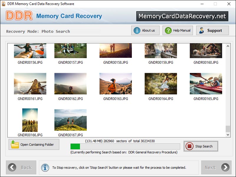 Screenshot of Order Card Recovery Software