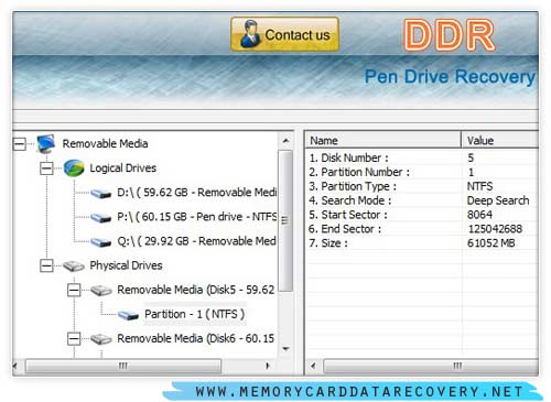 Screenshot of USB Drive Data Recovery