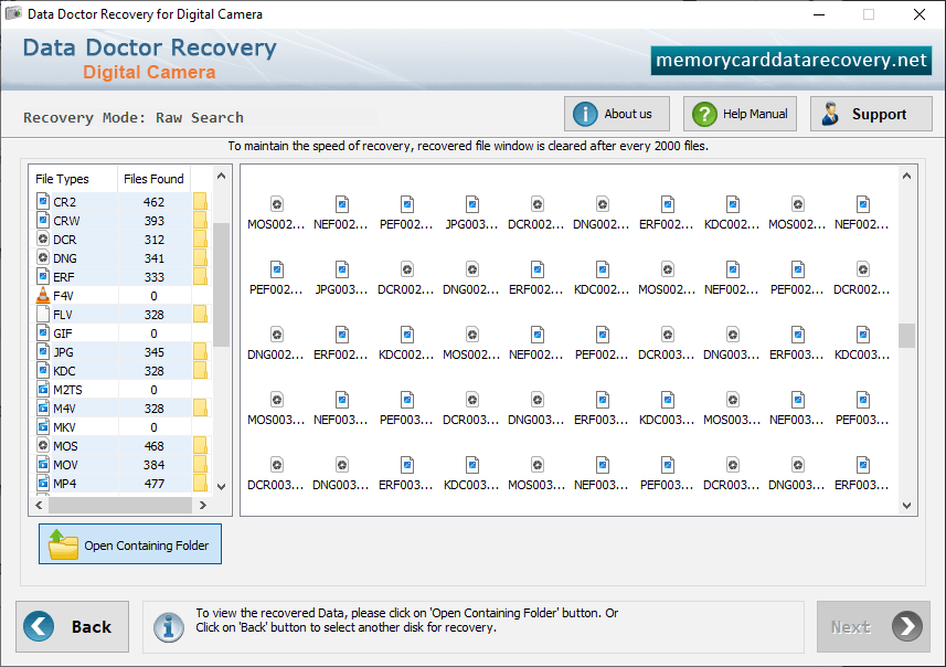View Recoverd Data Files