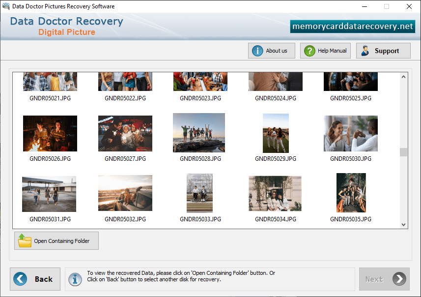View Recoverd Data Files