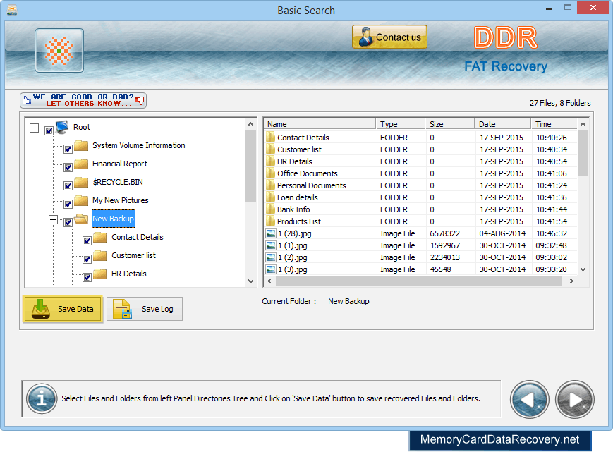 Save recovered files
