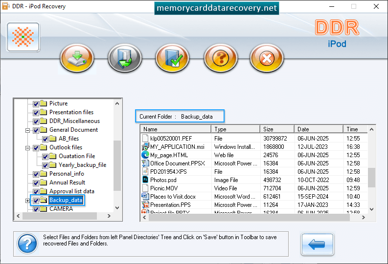 select file and folders