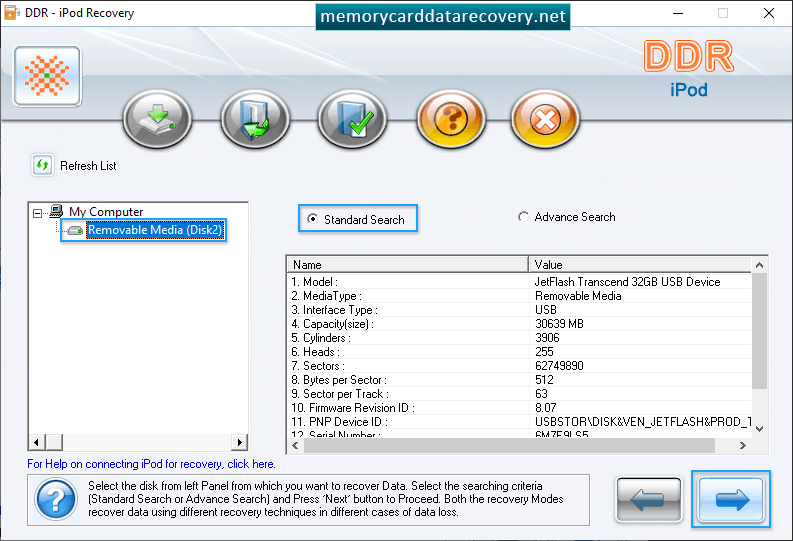 Select any Recovery Mode