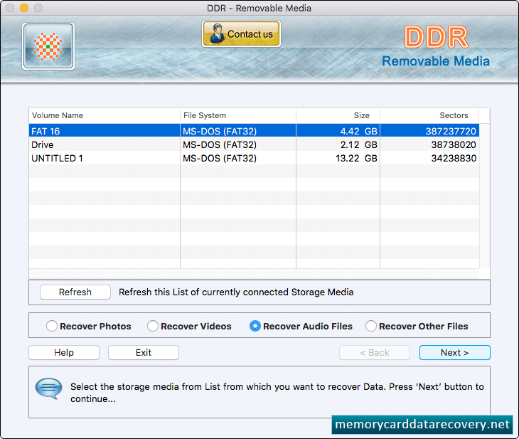 Select storage media