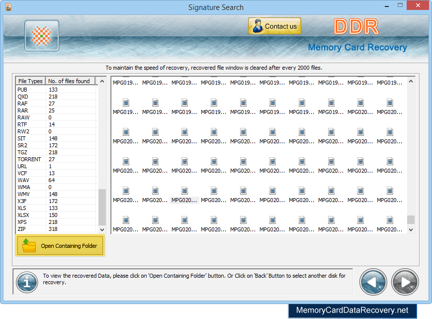 Memory Card Restoration Program