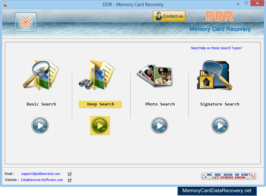 Memory Card Recovery Deep Search Mode