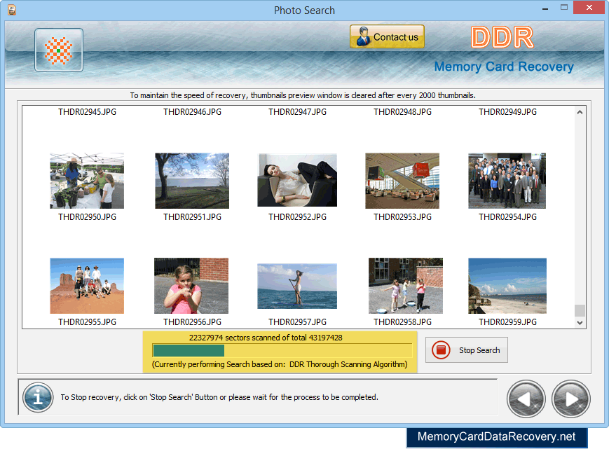 Memory Card Recovery Photo Search Mode