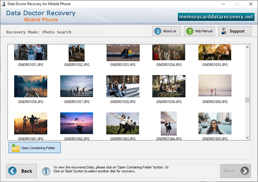 Open Contaning Folder