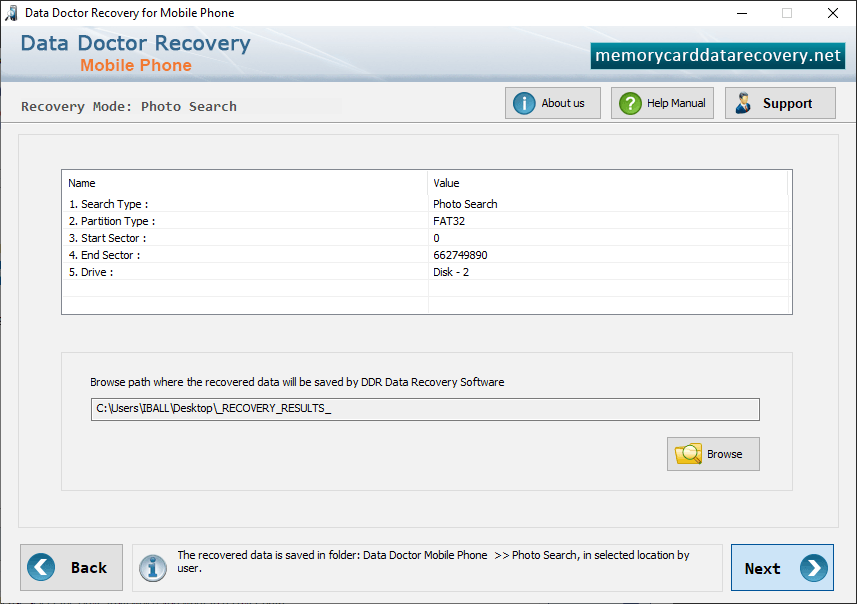 Browse Path File Recoverd Data