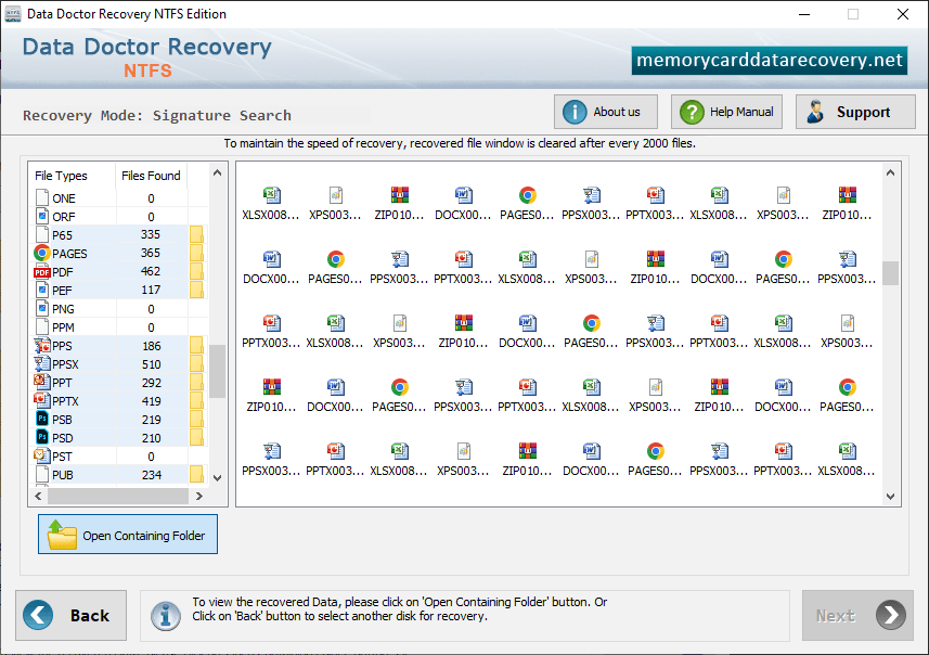 View Recoverd Data Files