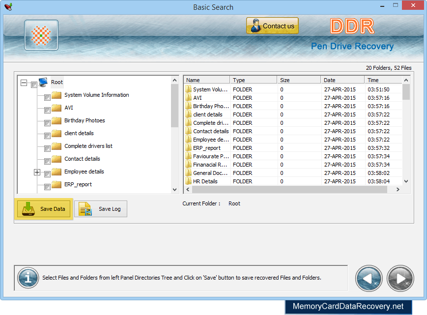 Save recovered files