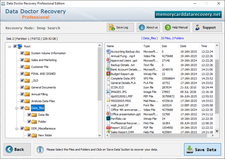 View Recoverd Data Files