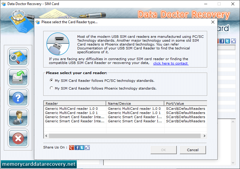 Card reader type